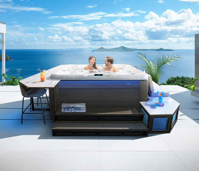 Calspas hot tub being used in a family setting - West Field